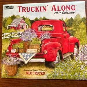 Lang Truckin’ Along 2021 12”x14” calendar featuring paintings of Susan Winget.